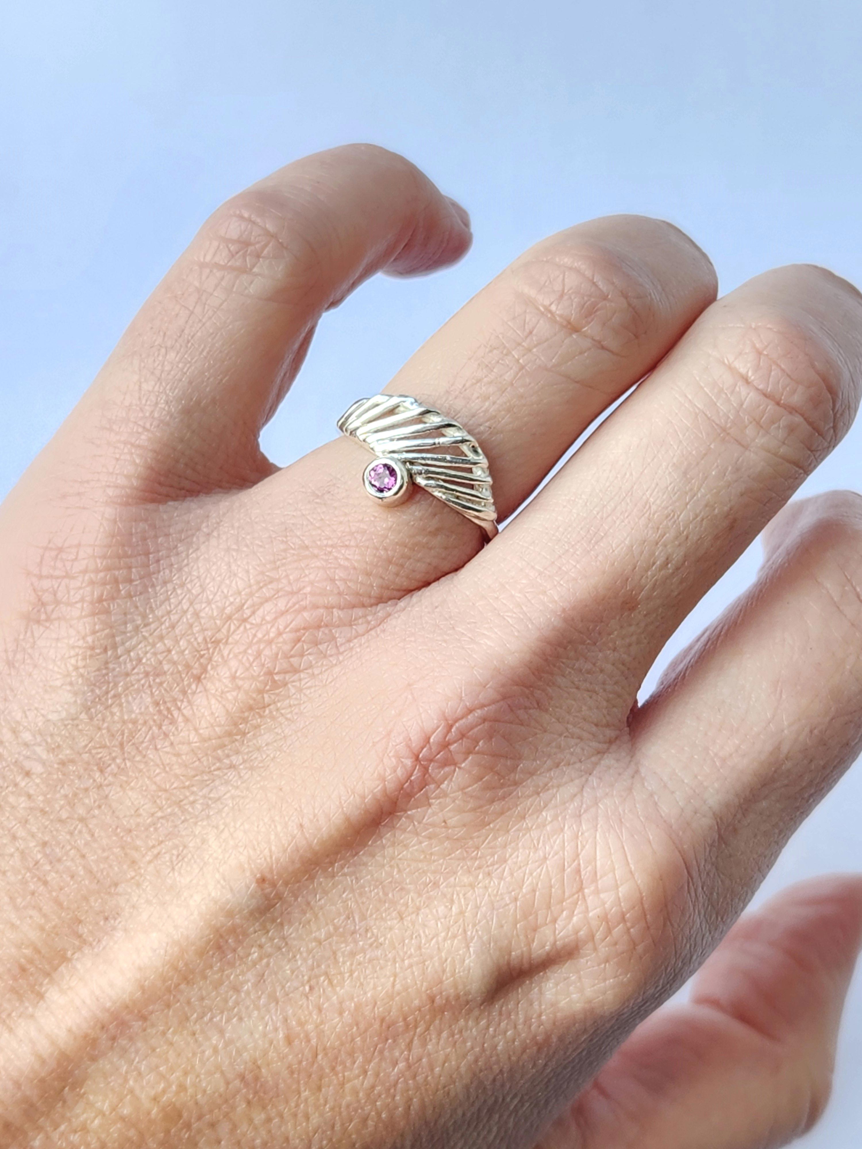 Anillo Niña Piedra Plata