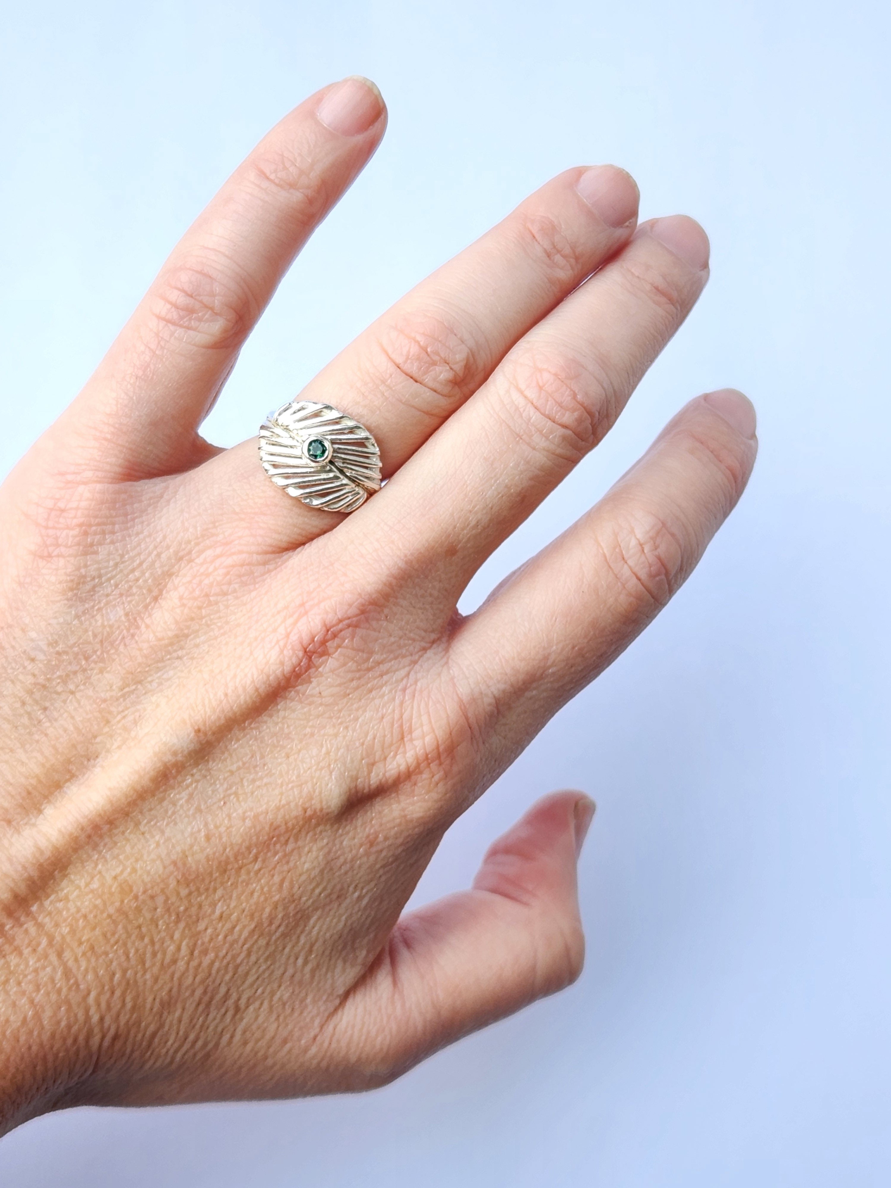 Anillo Niña XL Piedra Plata