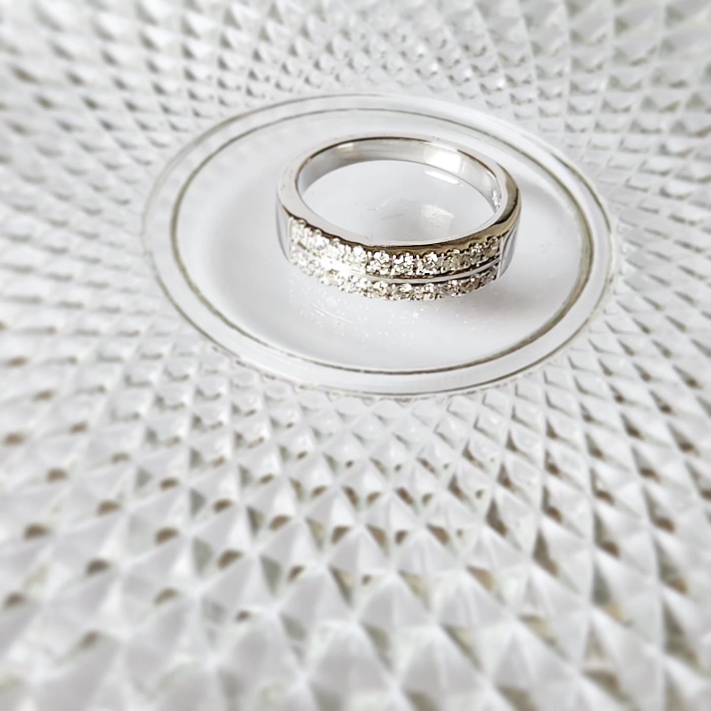 Anillo Cintillo Doble Platino