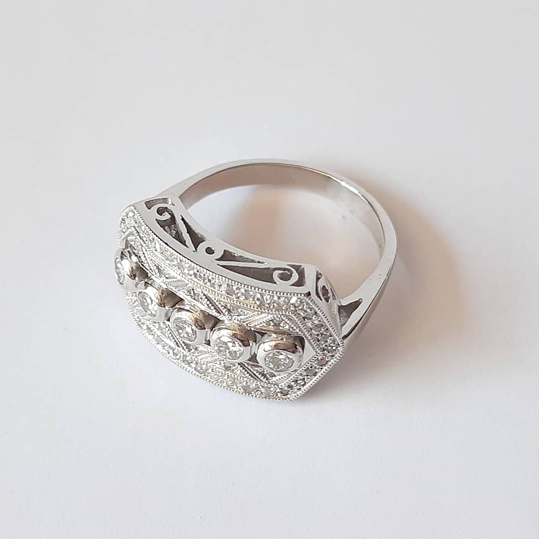 Anillo Pilar Oro Blanco
