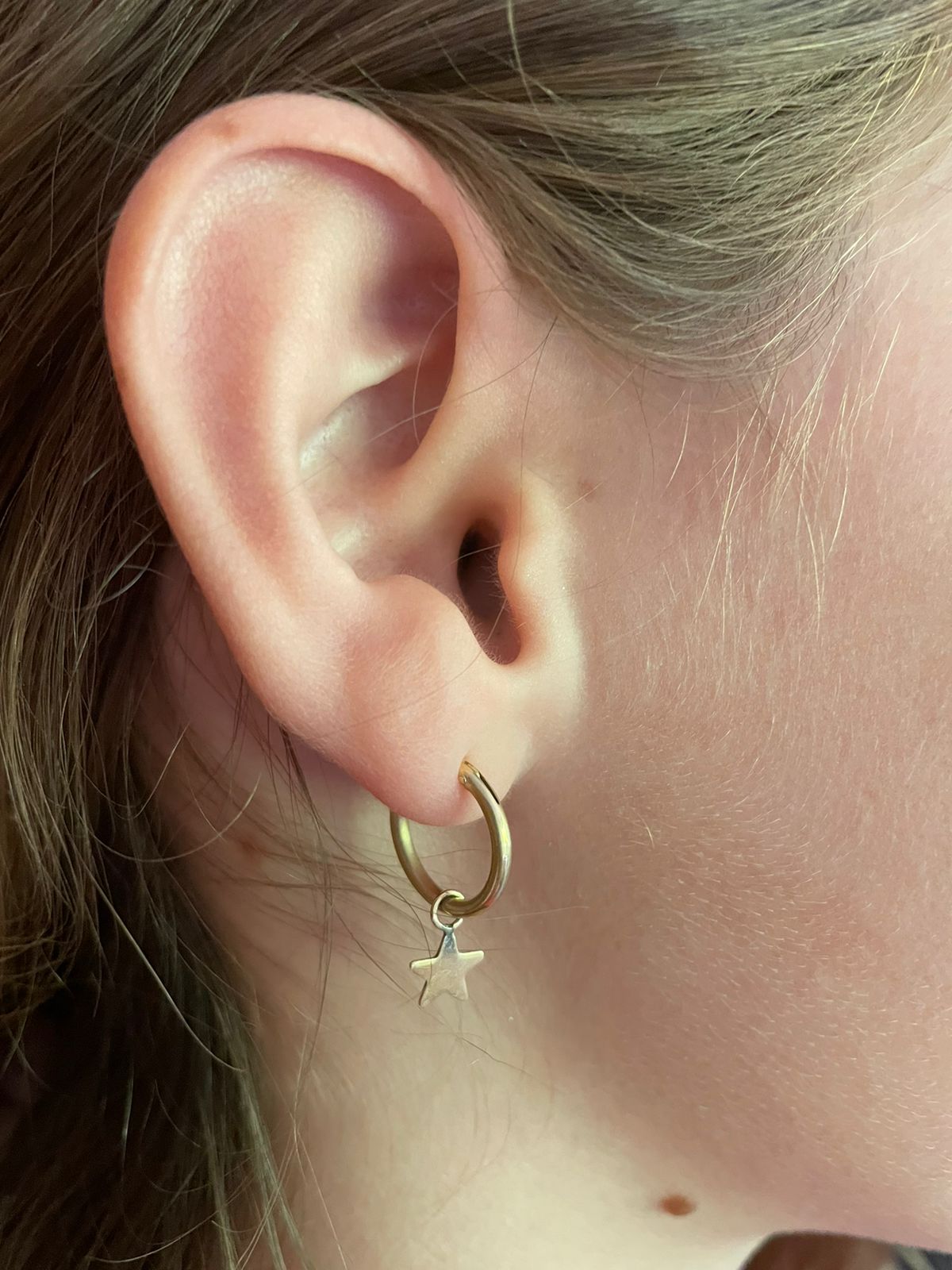 Aros Estrella Hoops Oro