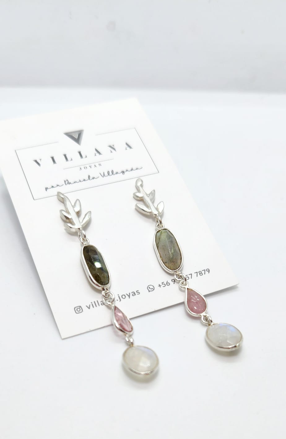 Aros Rama Piedras Plata
