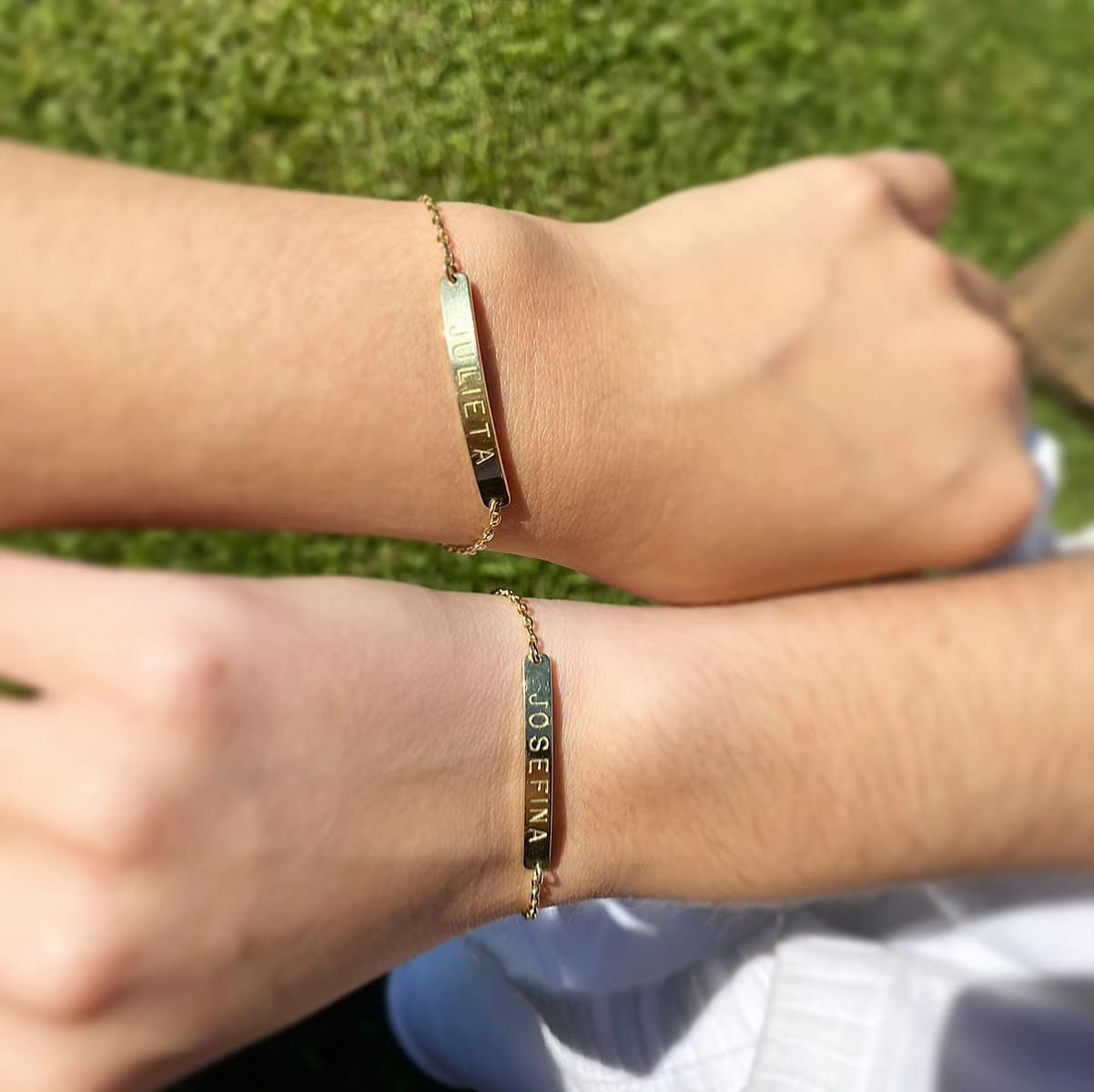 Pulsera Piocha Nombre Oro