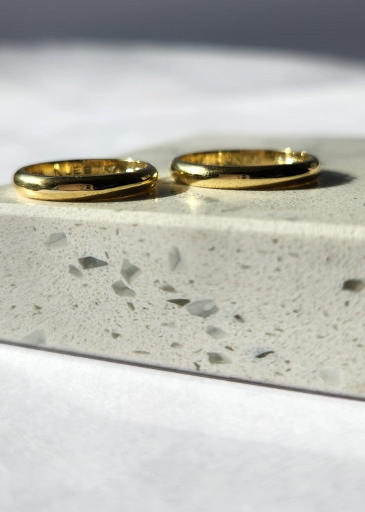 Argollas de Matrimonio Clásicas DV Oro