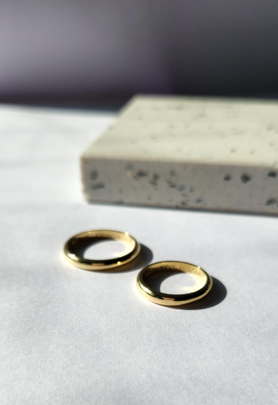 Argollas de Matrimonio Clásicas DV Oro