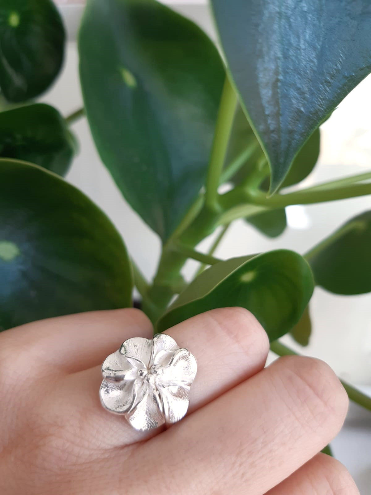 Anillo Flor Plata