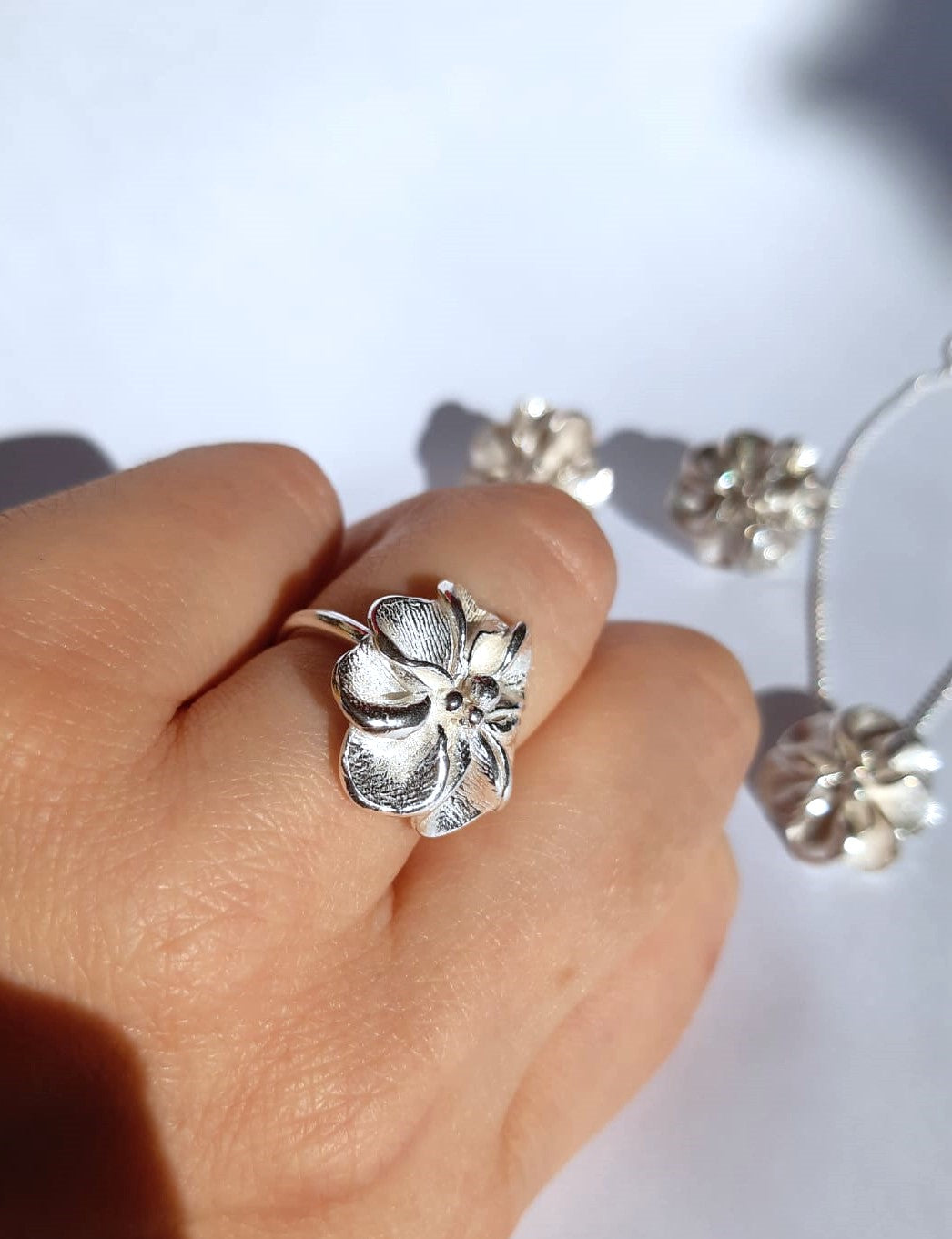 Anillo Flor Plata